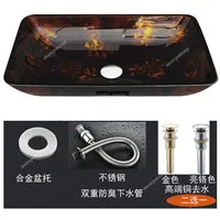 อ่างล้างหน้ากระจกนิรภัยบนเคาน์เตอร์ อ่างล้างหน้าแบบศิลปะ ห้องน้ำ ตู้ห้องน้ำ อ่างล้างมือ 6