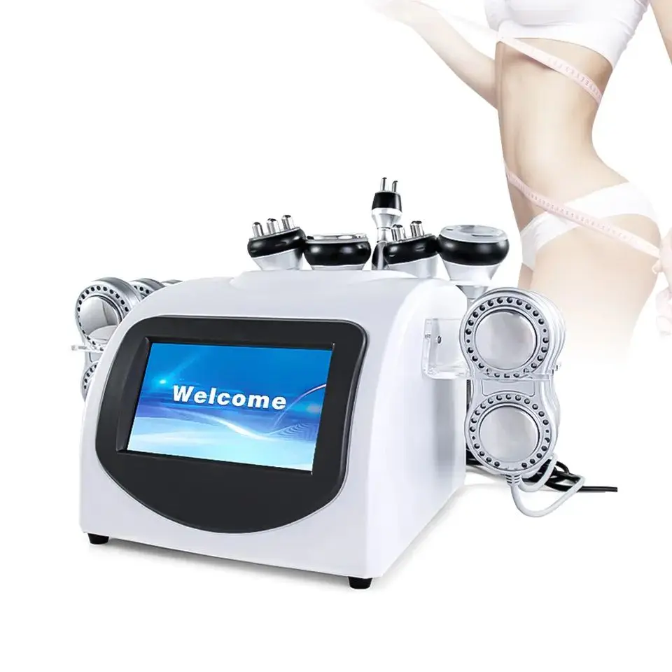 

6in1 Vacuum Cavitation 40k RF EMS Pads Slimming Machine Weight Loss Body Shaping Skin Rejuvenation Anti Wrinkle Beauty Salon Use