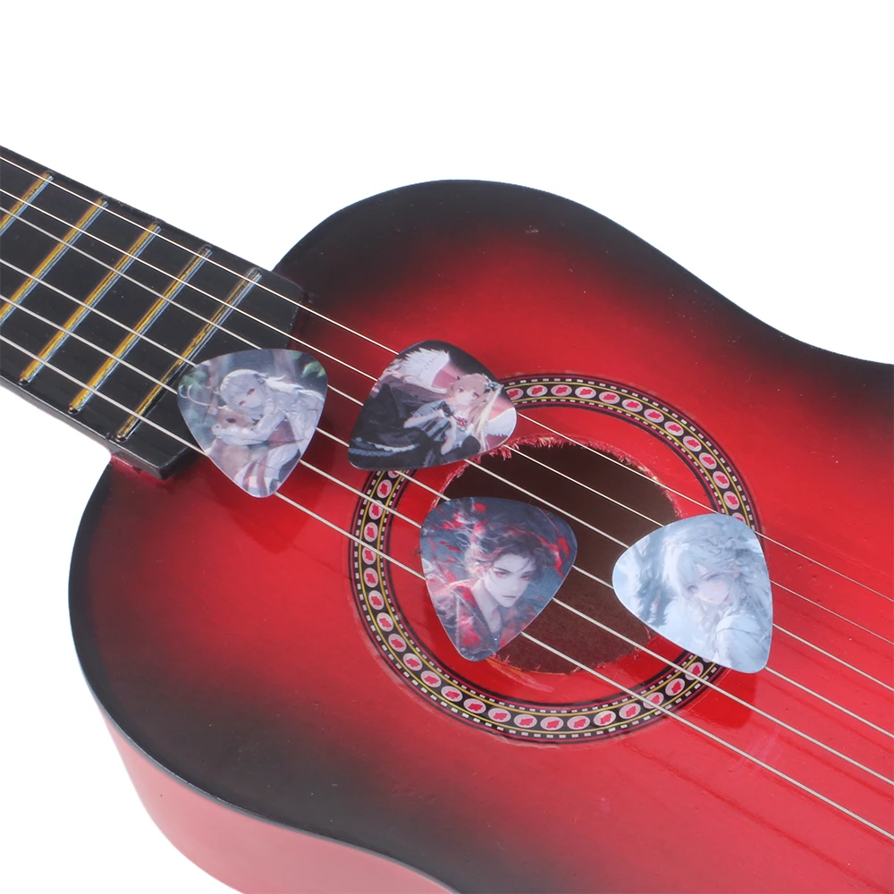 New 50pcs bass guitar paddle Acoustic guitar Picks ukulele Musical instrument Anime cartoon cute electric pick with box