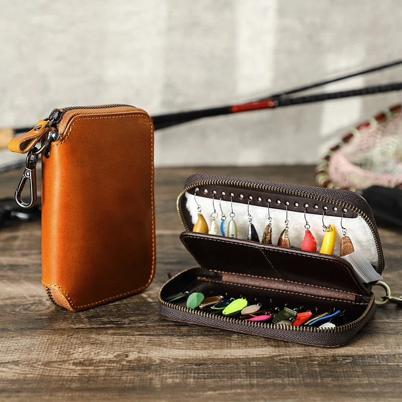 CONTACTSSequinsLureBagGenuineLeatherFinishingLureStorageCase