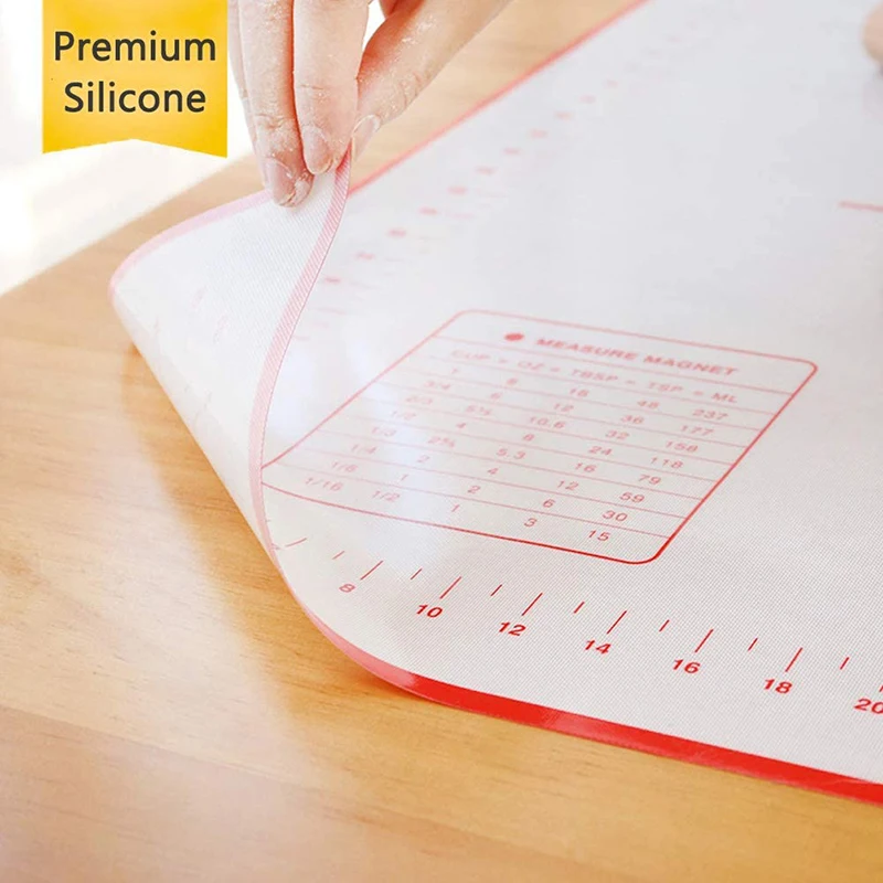 Silicone Baking Mat Reusable Kneading Pad Non-stick Sheet Pizza Dough Maker Pastry Cooking Tools Bakeware Accessories