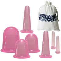 2 4 7Pcs/Set Silicone Anti Cellulite Cup Vacuum Massage suction Cups Body Pain Relief Roller Manual Suction Cups Cupping Therapy 2
