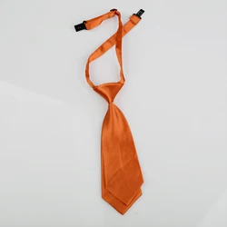 Women's Solid Double - Layer Necktie: Stylish and Effortless Neckwear for Business and College (16 orange)