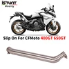 Motorcycle Exhaust Escape Moto System Slip On For CFMoto 400 GT 650 GT Modified Middle Link Pipe Connect Original Muffler