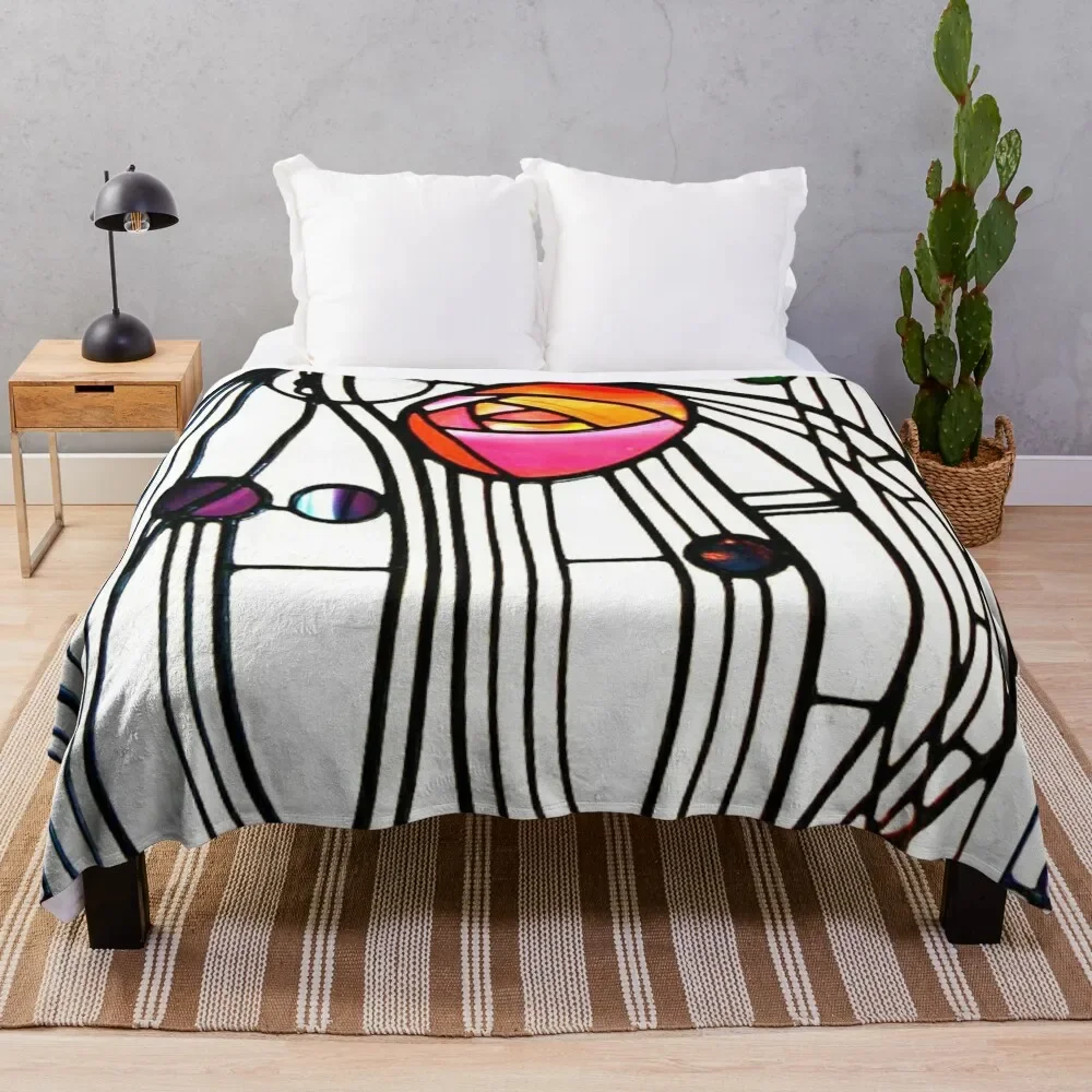 

Charles Rennie Mackintosh design Throw Blanket Soft Big Blanket Moving Blanket Fluffy Fluffy Blankets Large