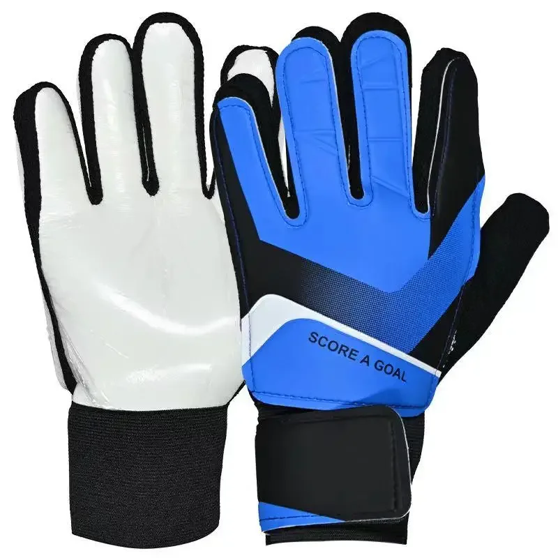 par de guantes de portero de fútbol para adultos y niños, anticolisión, de látex PU, protección de manos para portero, accesorio de entrenamiento de fútbol