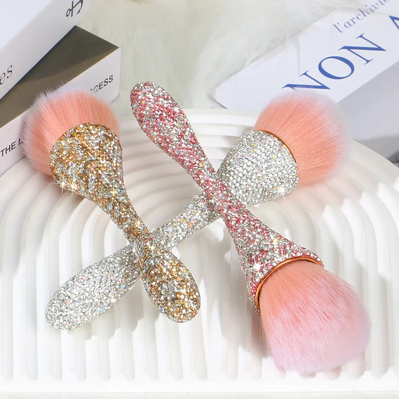 Nail Art Dust Brush For Manicure Gliter Rhinestone Cepillo removedor de polvo para artede unas UV Gel polish Dust Cleaning Tools 3