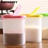 2024 Food Storage Box Clear Container Set with Pour 2 Lids Kitchen Food Sealed Snacks Dried Fruit Grains Tank Storage Cereal Box 1
