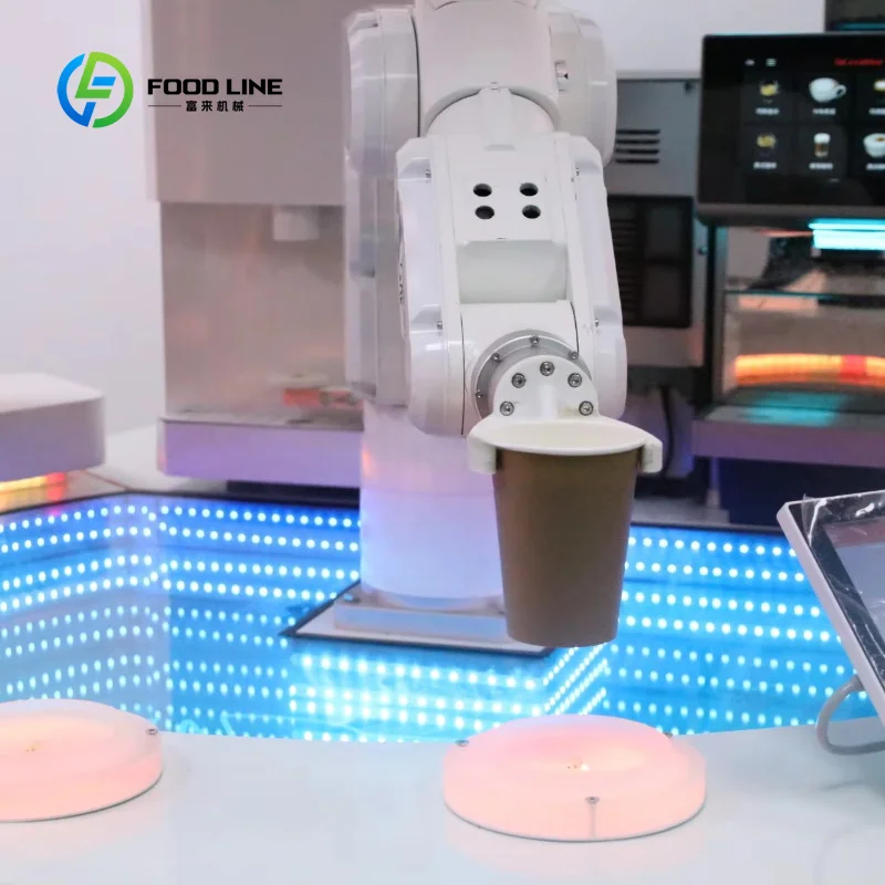 Robot Barista Personalizzato a 6 Assi in Acciaio Inossidabile, Distributore Automatico di Caffè Semi-Automatico, Attrezzatura Commerciale per la Preparazione del Caffè - immagine 5