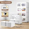220Gal Extra Large Storage Bins with Lid, 880Qt Plastic Stackable Storage Bins with Wheels, Collapsible Closet Organizer 6