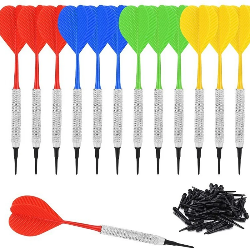 6 Pieces/ Lot Soft Tip Dart Set For Electronic Dartboard With 30pcs Extra POM Dart Tip Dart Set Electronic Dartboard Game