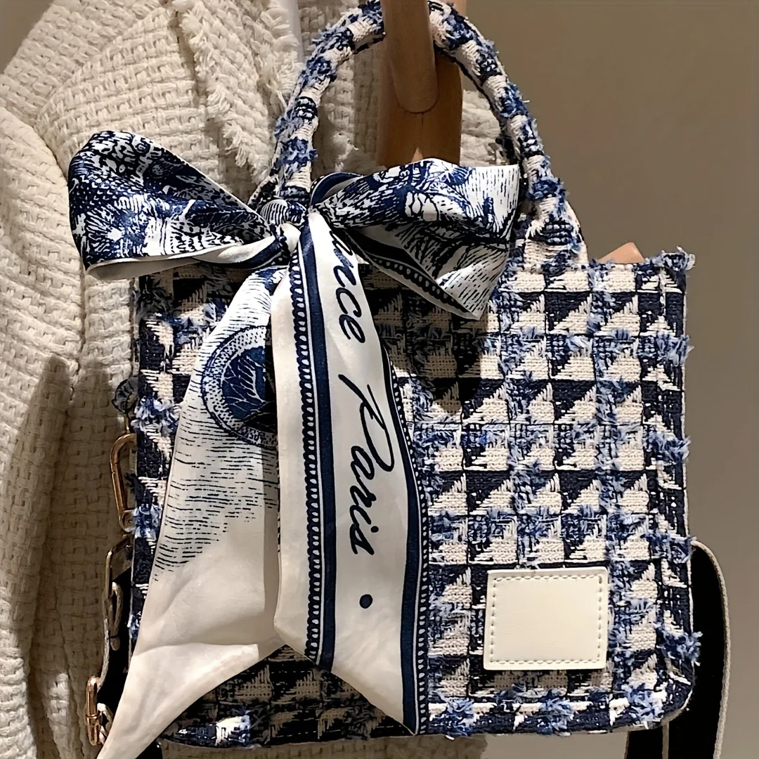 Mini borsa a tracolla vintage in tela retrò, borsa a mano e borsetta eleganti da donna_voghion.com