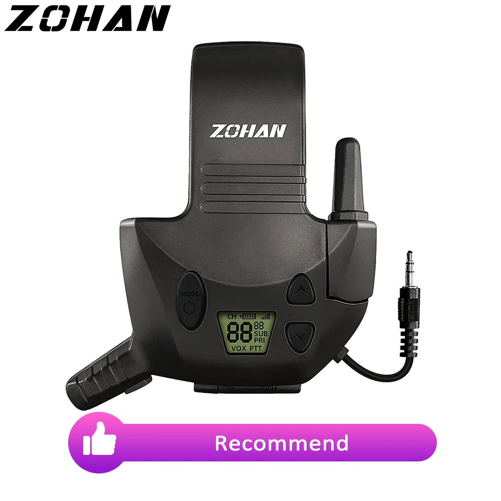 zohan walkie talkie tiro tatico com adaptador de microfone externo 3 milhas alcance