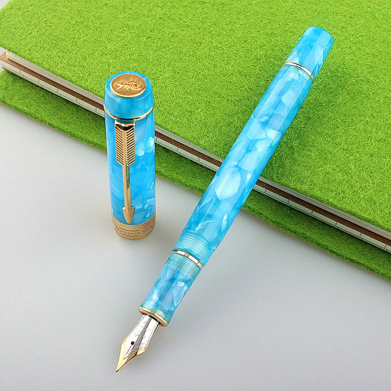 

Jinhao 100 перьевая ручка, красивые рисунки, иридий F/M, фоточернила, школьные принадлежности, подарок