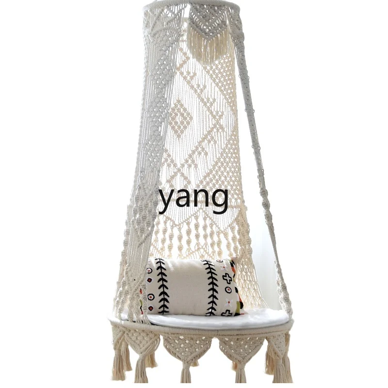 

Yjq Hand-Woven Glider Hanging Basket Balcony Swing Home Use Household Adult Hammock