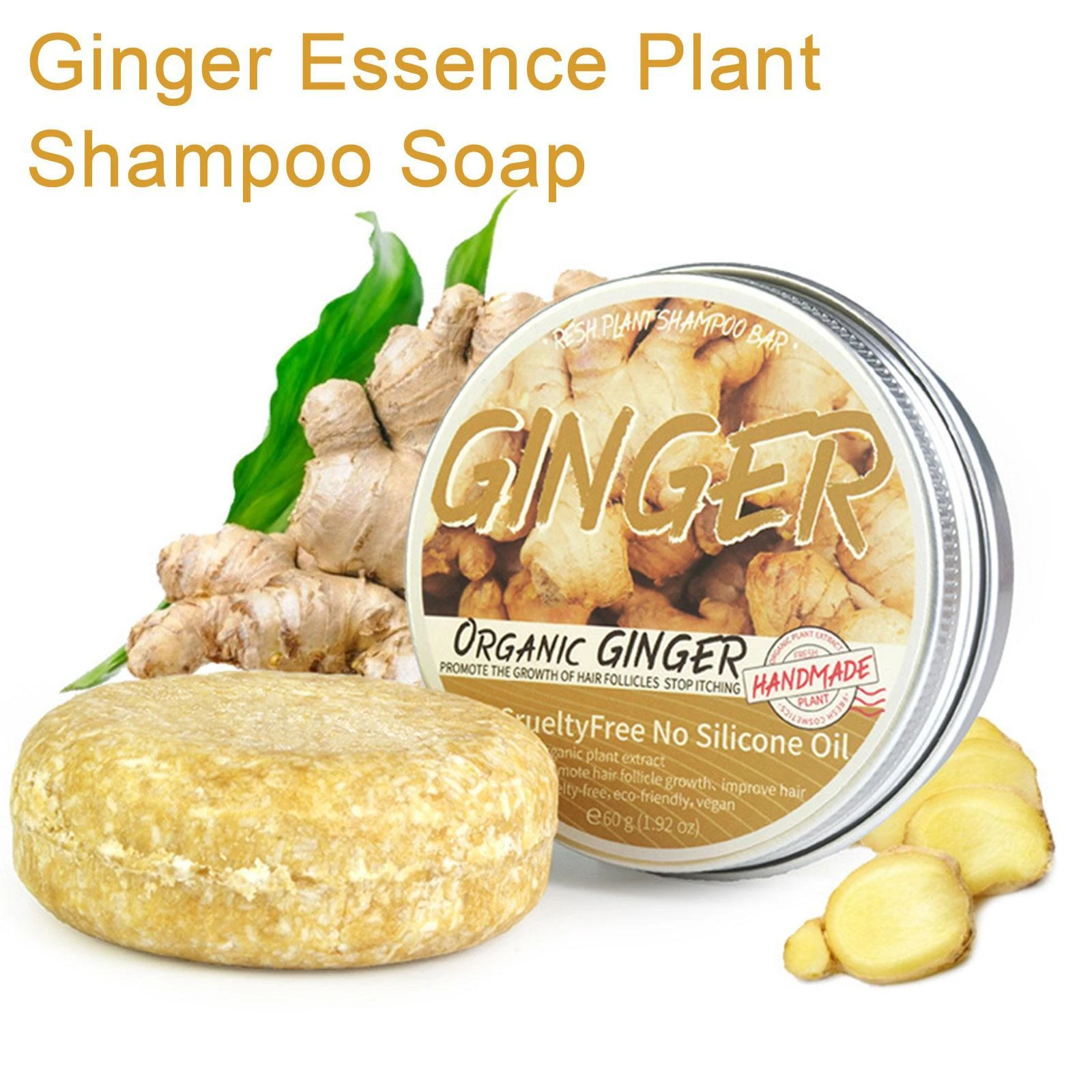 Ginger Polygonum Soap Hair Growth Shampoo Soap Cold Processed Soap Hair Shampoo Bar 100 Pure