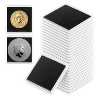 Half Dollar Coin Organizer Boxes 30Pcs/Set Coin Snap Holders Silver Dollar Coin Holders Collection Display Acrylic Cases 1