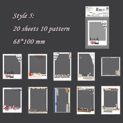 Vintage Frame Sticker Pack - 8 Style Scrapbooking & Handmade Craft Stickers (Style 5)