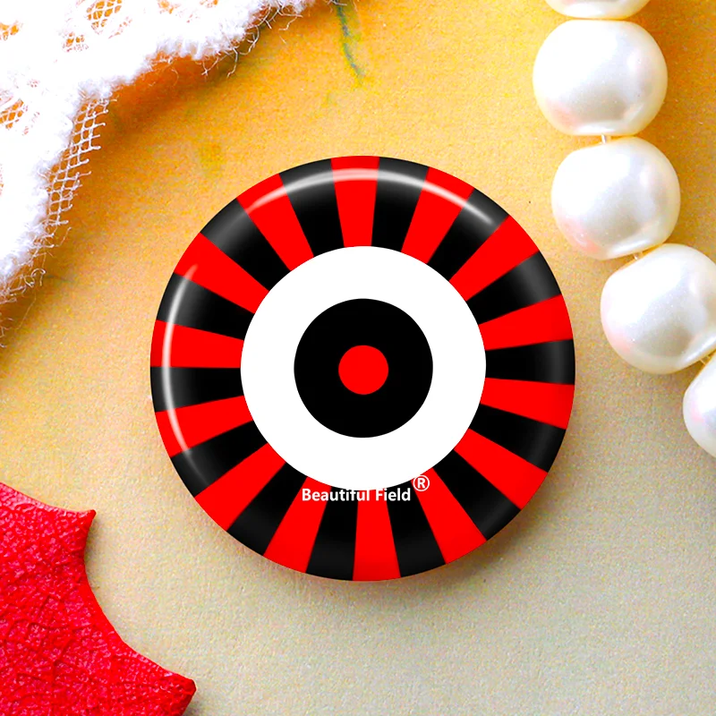 DIY Round Glass Cabochon Set for Handmade Photo Crafts