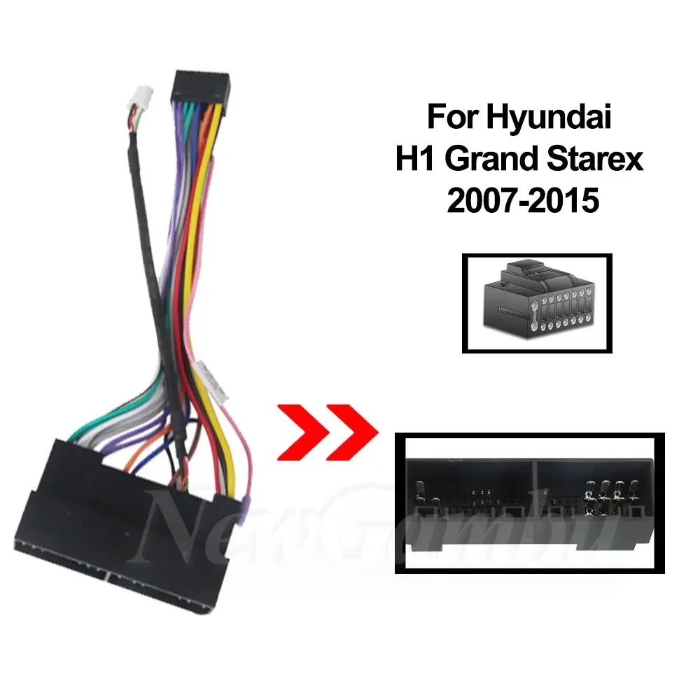 NewGambu Car Wiring Android Power Cable For Hyundai H1 Grand Starex 2007-2015 cable No Cable