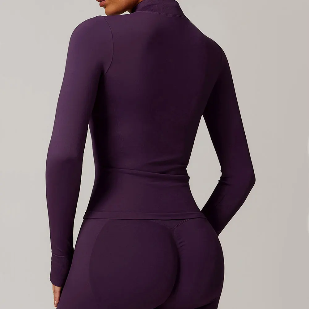 Women's Seamless Long-Sleeve Yoga and Fitness Jacket