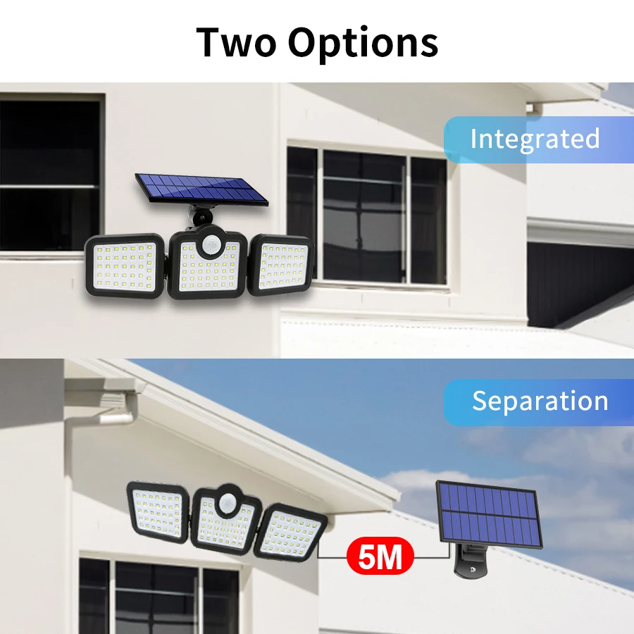 COB LED Solar Lights Outdoor Remote Control Motion Sensor Porch Light Waterproof Spotlight Exterior Emergency Lamp 171