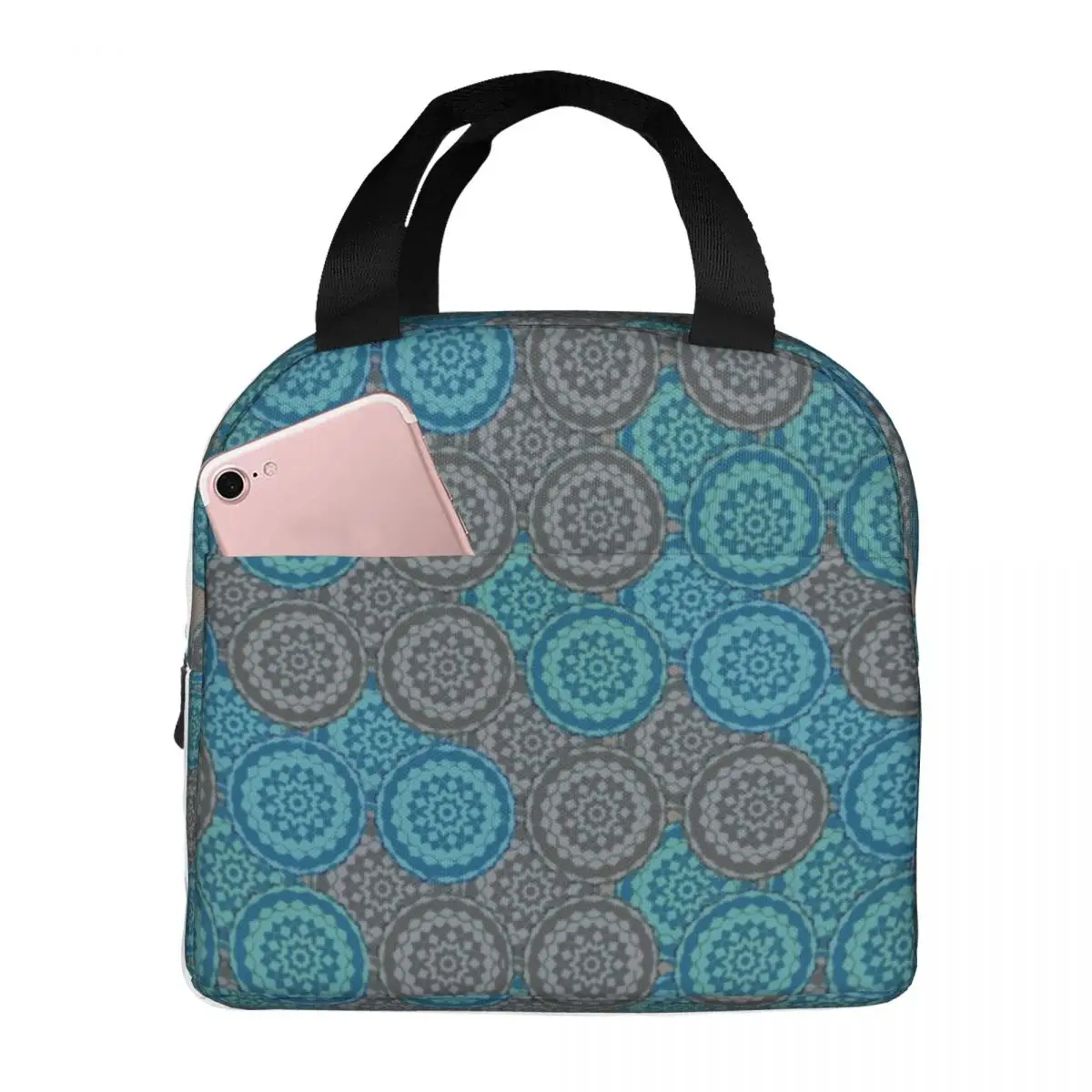 

Mandalas Thermal Insulated Lunch Bags Lunch Container Insulated bag cooler Tote Lunch Box College Teacher