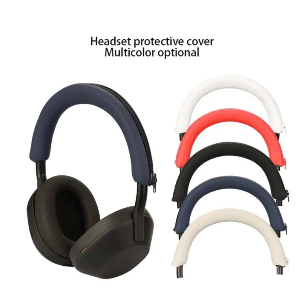 

Universal Headphone Headband Head beam Silicone Cover for Sony WH-1000XM5 Headset Headband Protectors with Zipper Cover