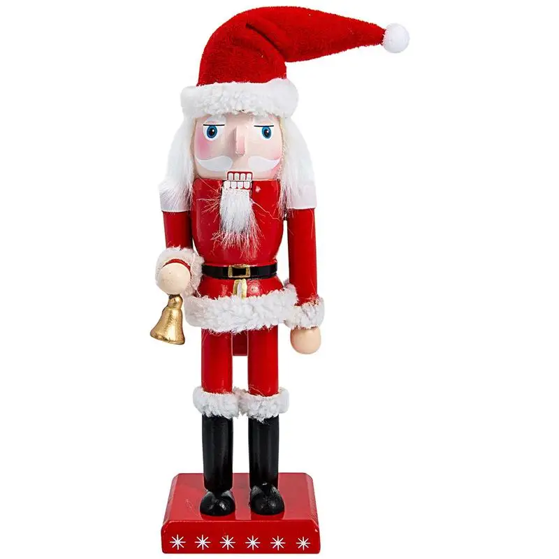 Nutcracker Christmas Soldier Ornament Centerpieces Bookshelf Tabletop Soldiers Xmas Figure Table Walnut Holiday Statue Wooden