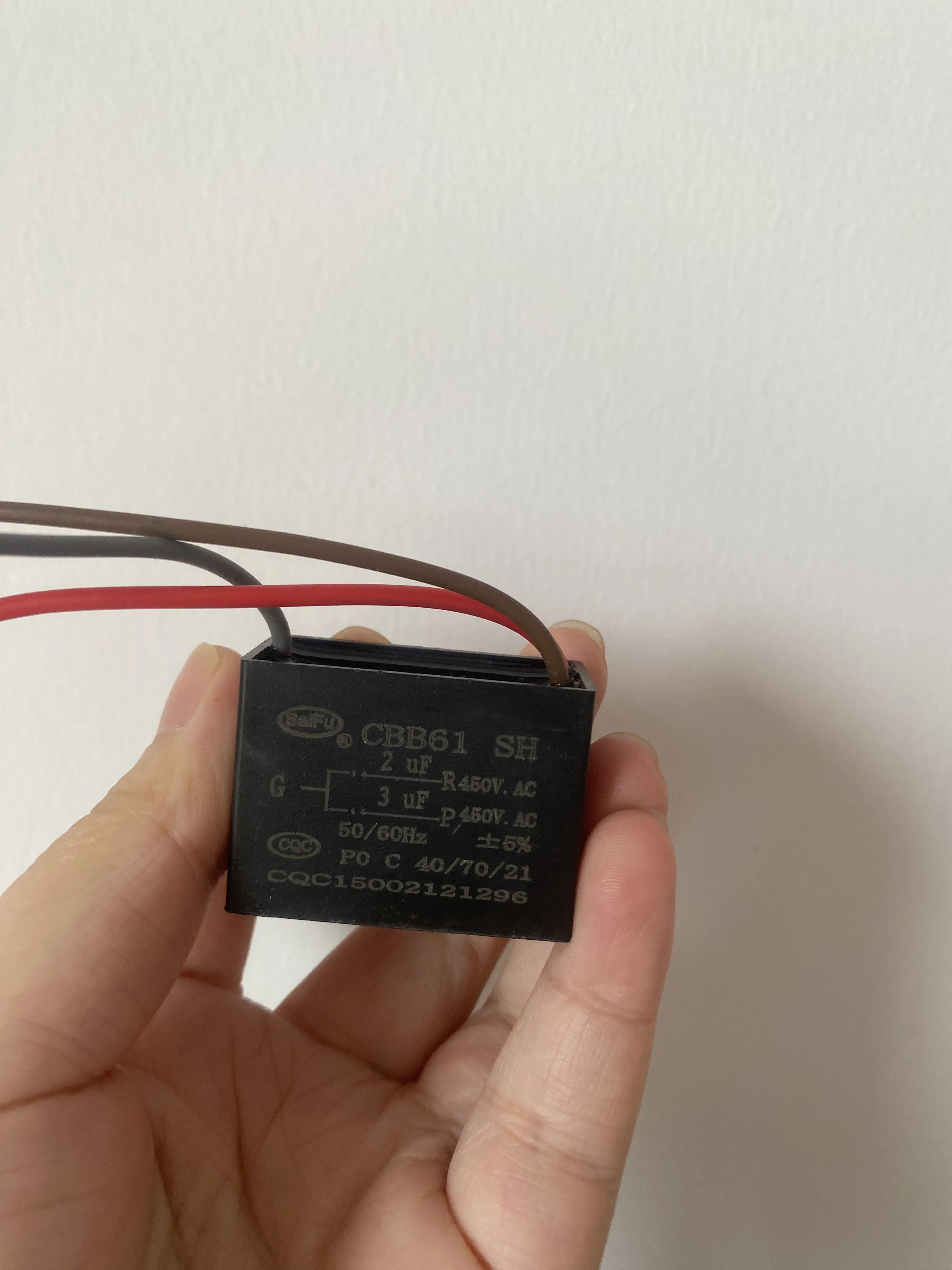 Fan Capacitor Motor Run Capacitor Cbb Capacitor Ceiling Fan Capacitor CBB61 2+3UF 3 Wire 450V 50/60Hz Motor Running Capacitor fan capacitor motor run capacitor cbb capacitor