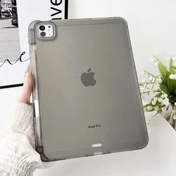 Versatile Tablet Case with Pencil Slot and Soft Clear Cover for Air 3rd 10.5inch (GRAY)