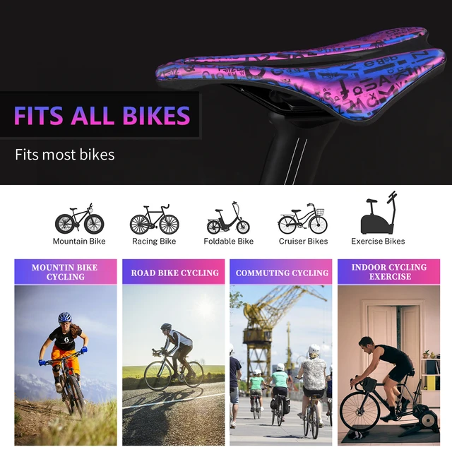 Sillín de bicicleta de montaña y carretera, asiento de Ciclismo de alta  calidad, cómodo y transpirable, de cuero PU, cojín para bicicleta de  montaña - AliExpress