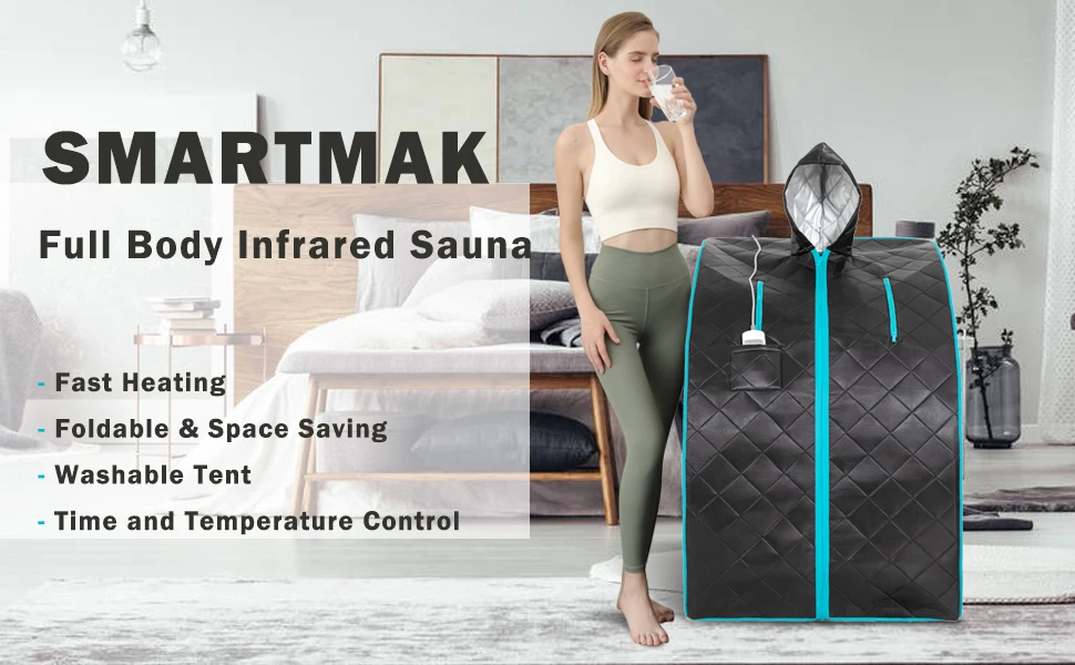 Description Picture 2 of itemPortable Personal Sauna with Far Infrared Carbon Panels Heated Foot Pad Body Therapy Enjoy Home SPA Relaxtion Detox