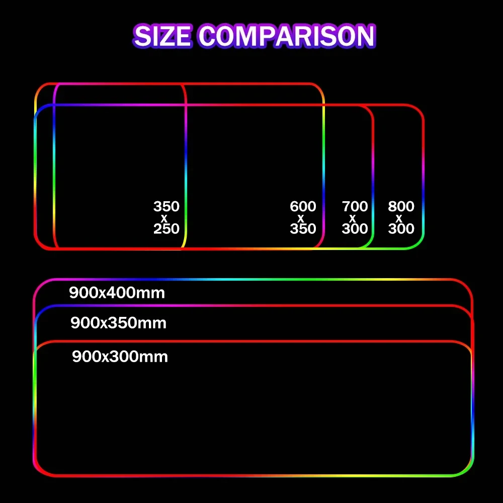 Backlit Mouse Pad with Smooth Surface and USB Cable