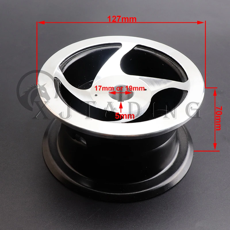 4 inch aluminum alloy Split wheel hub rim 17mm or 19mm Inner hole For Electric Scooter wheelchair 4" tires wheels Accessories