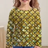 Children's Clothing Girl T-Shirts Short Sleeve Child T-Shirt Beautiful Fish Scales Print Casual Kids Summer Clothes Girl Tops﻿ 2