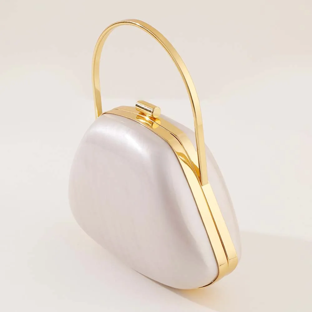 Female Beaded Pearl Brown Acrylic Box Evening Bags Women Mini Crossbody Purse Party Bridal Summer Beach Clutch Purse Wallet Bags