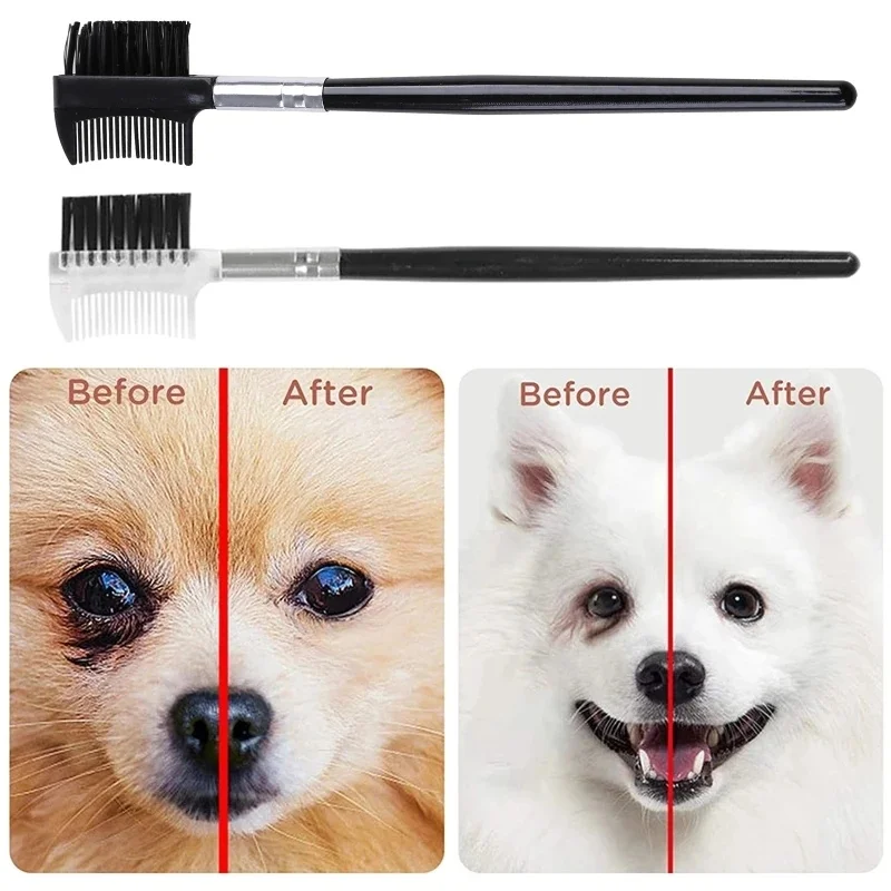Double-Sided Pet Eye Comb – Tear Stain Remover Brush for Small Dogs & Cats 1