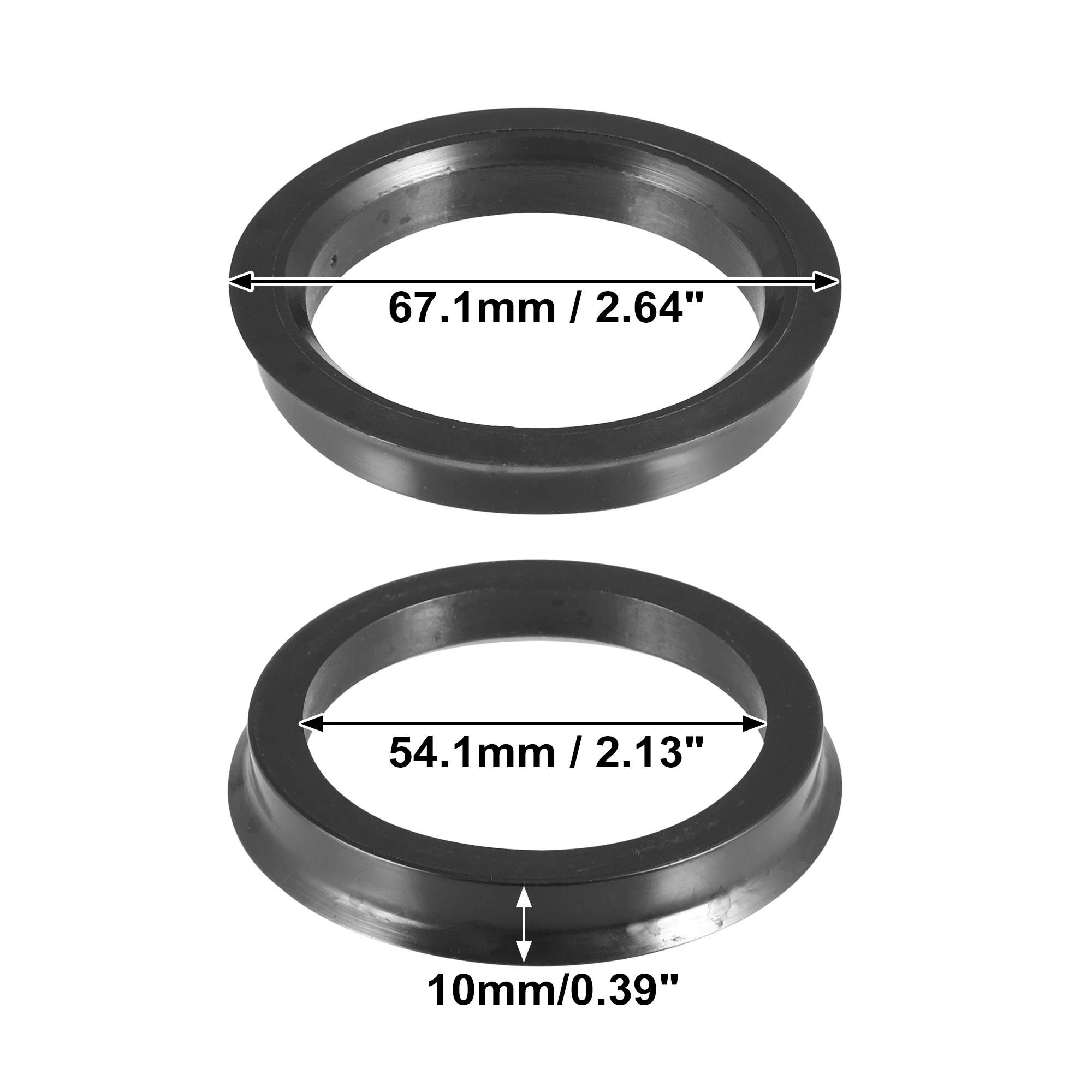 4x Nabenringe 68mm/54,1mm Aluminium - Zentrierringe Für Auto Räder