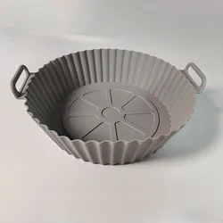 Reusable Non - Stick Silicone Liners for Air Fryers - Food Safe Accessory (Grey)