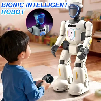 Robot RC Intelligente Programmabile con Sensore di Gesti, Telecomando, Robot Danzante Intelligente, Giocattolo RC Regalo per Bambini R40