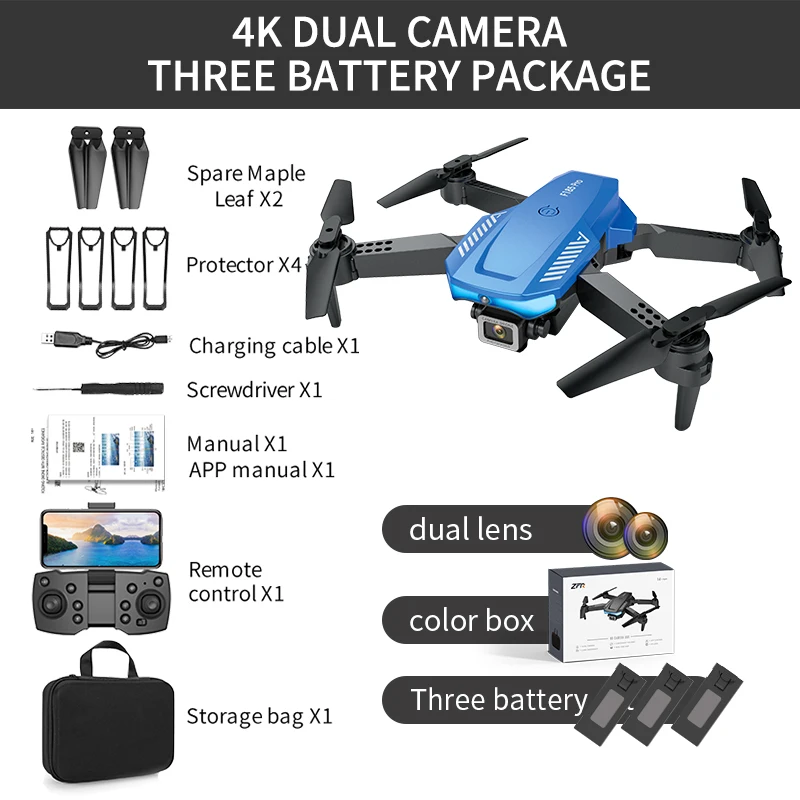 F185 Foldable Drone HD 4K Dual-camera Aerial Camera Obstacle Avoidance Quadcopter Long-endurance Remote Control Aircraft foldable fpv wifi rc quadcopter remote control drone RC Quadcopter