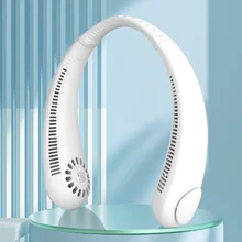  Portable Neck Fan, Hands Free Bladeless Fan, 4000 mAh Battery Operated Wearable Personal Fan, Leafless, Rechargeable, Headphone 