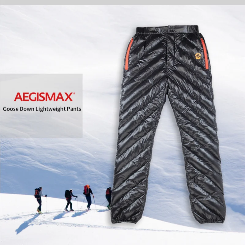 Naturehike Hommes Pantalon D'hiver Chaud Ultraléger Femmes Neige Double Fermeture à Glissière Pantalon Outdoor/Camping Imperméable En Duvet De Canard