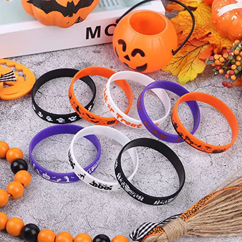 Bracciale Rigido Regolabile Halloween - Zucca, Fantasma, Ragno E Teschio - Gioielli Donna - 2