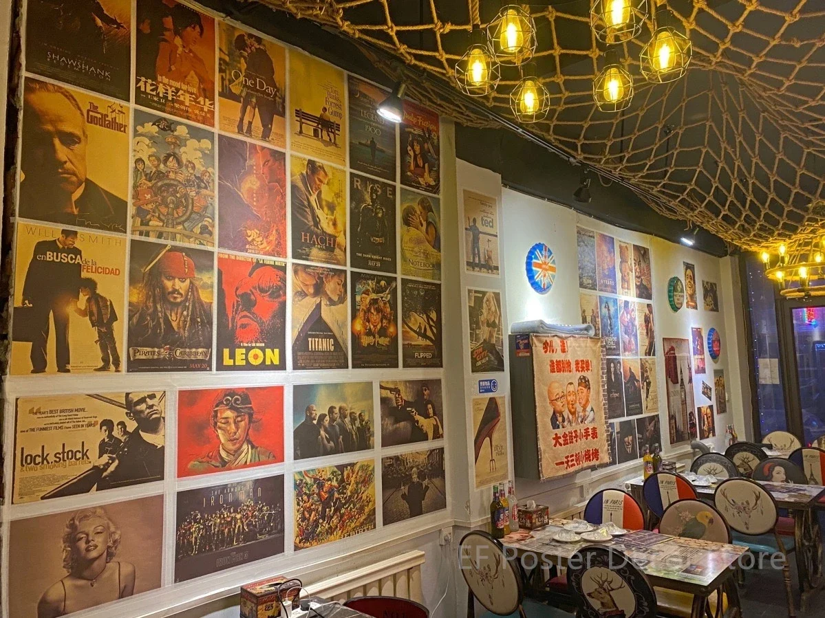 Description Picture 2 of itemMonsters Movie Poster Retro Kraft Paper Prints Vintage Home Decor Picture Living Room Decoration Horror Film Art Wall Painting