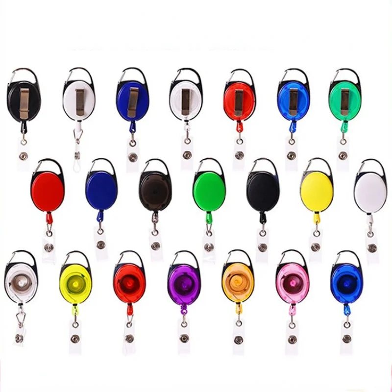 

Plastic Anti-Lost Keychain ID Tag Case Multifunctional Retractable Badge Reel Keychain ID Pass Acess Work Card Cover Sleeve Clip