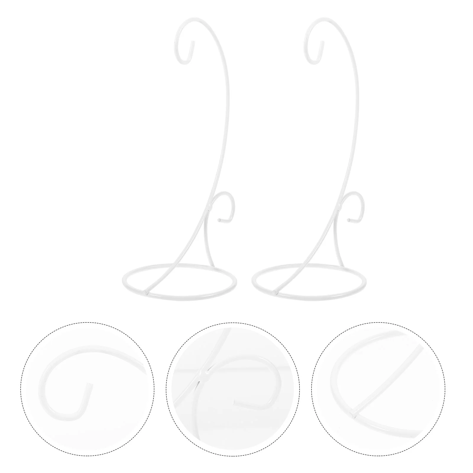 

2 Pcs Ornament Micro Landscape Hanger Display Rack Hanging Terrarium Holder Bracket Stands for Plants White Office