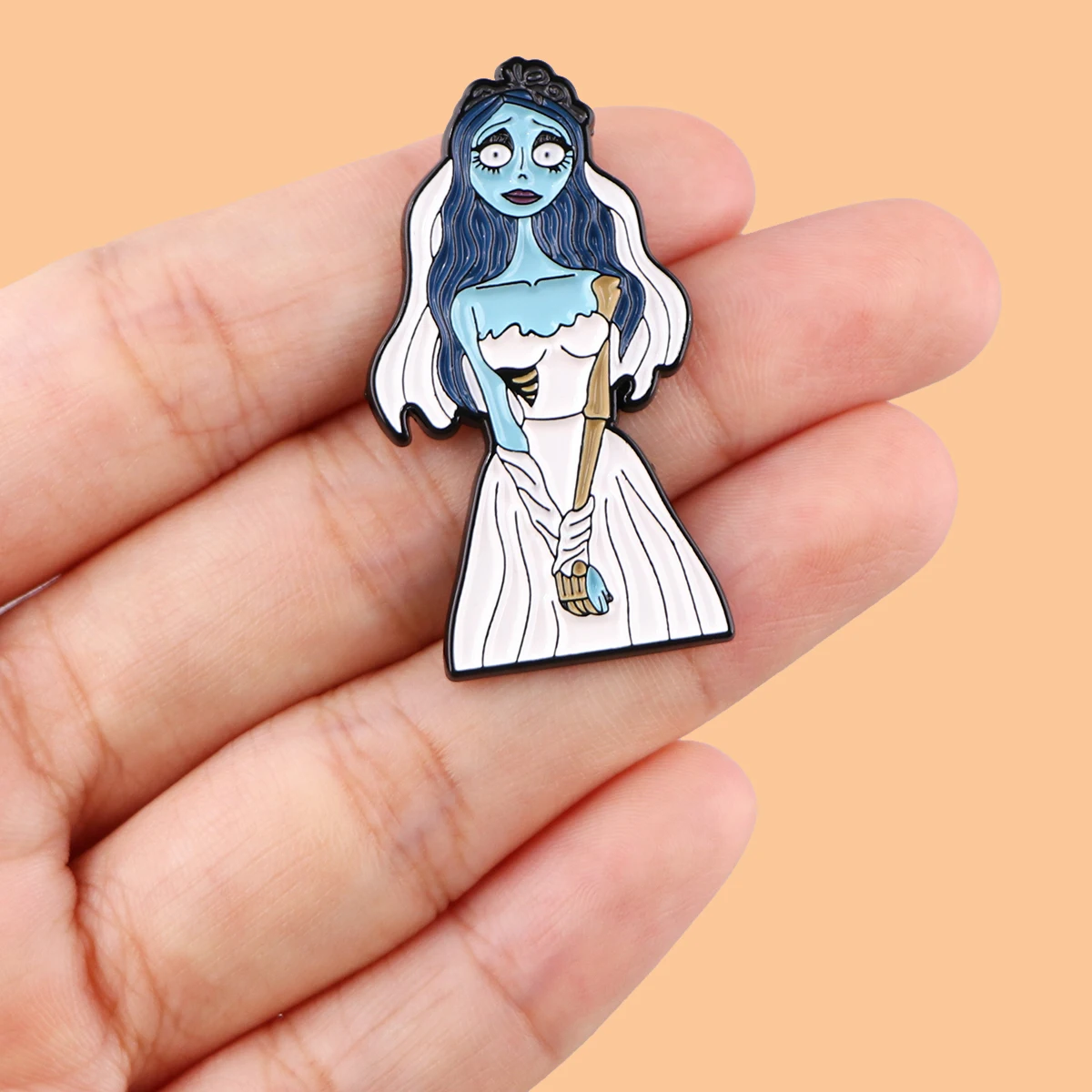 

Horror Bride Enamel Pins Brooches For Women Lapel Pins For Backpack Badges Gifts For Friends Clothes Halloween Anime Accessories