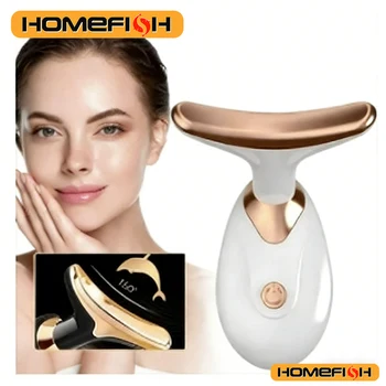 Dispositivo elettrico per il massaggio e il rassodamento della pelle, adatto per il trattamento delle rughe, del doppio mento e per la compattezza della pelle.